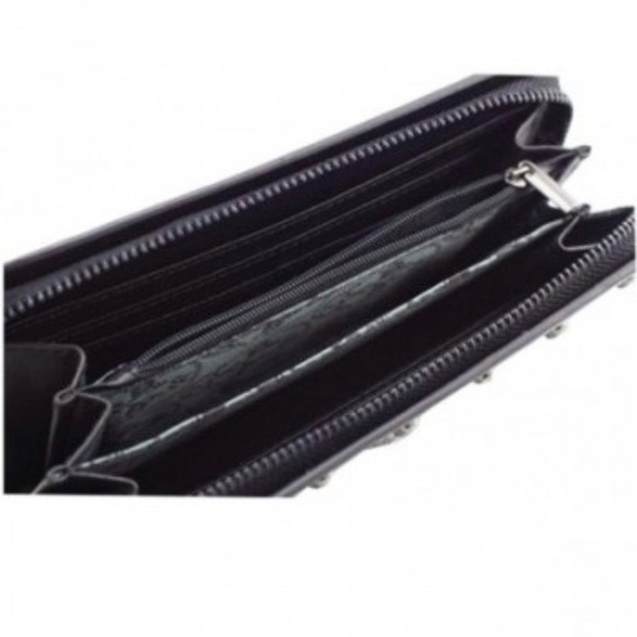 NEW Skull Studded Wallet Wrist Strap Punk Gothic - Picture 5 of 6